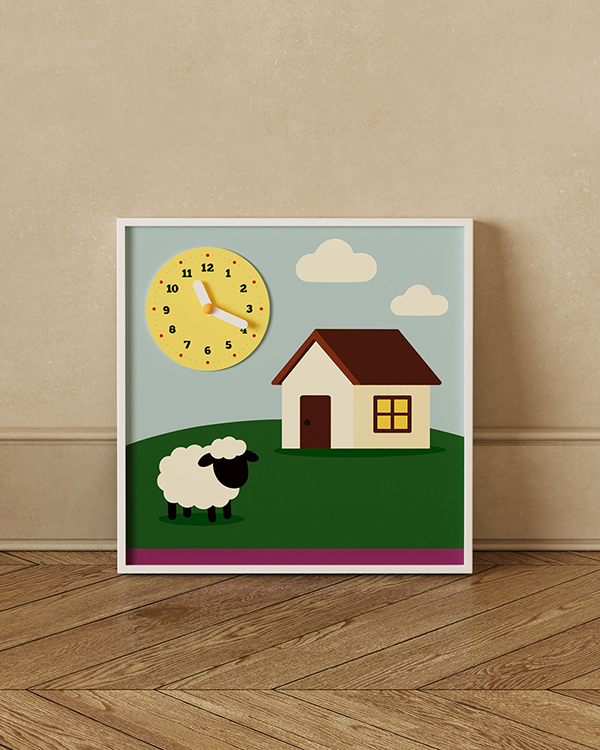 Sheep & House Decorative Clock