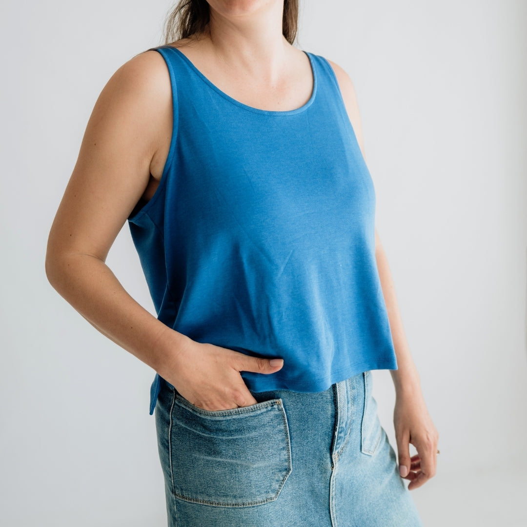 Ladies' Bamboo Cropped Tank — Last Call-6