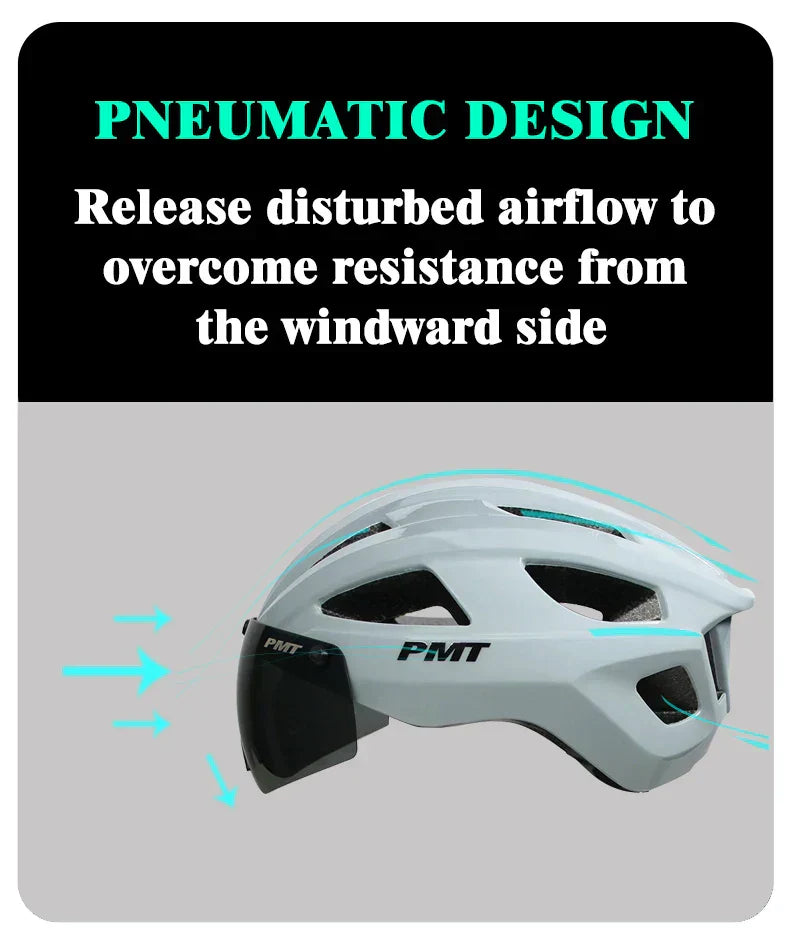 Ultralight Bicycle Helmet with Magnetic Windproof Lenses-2