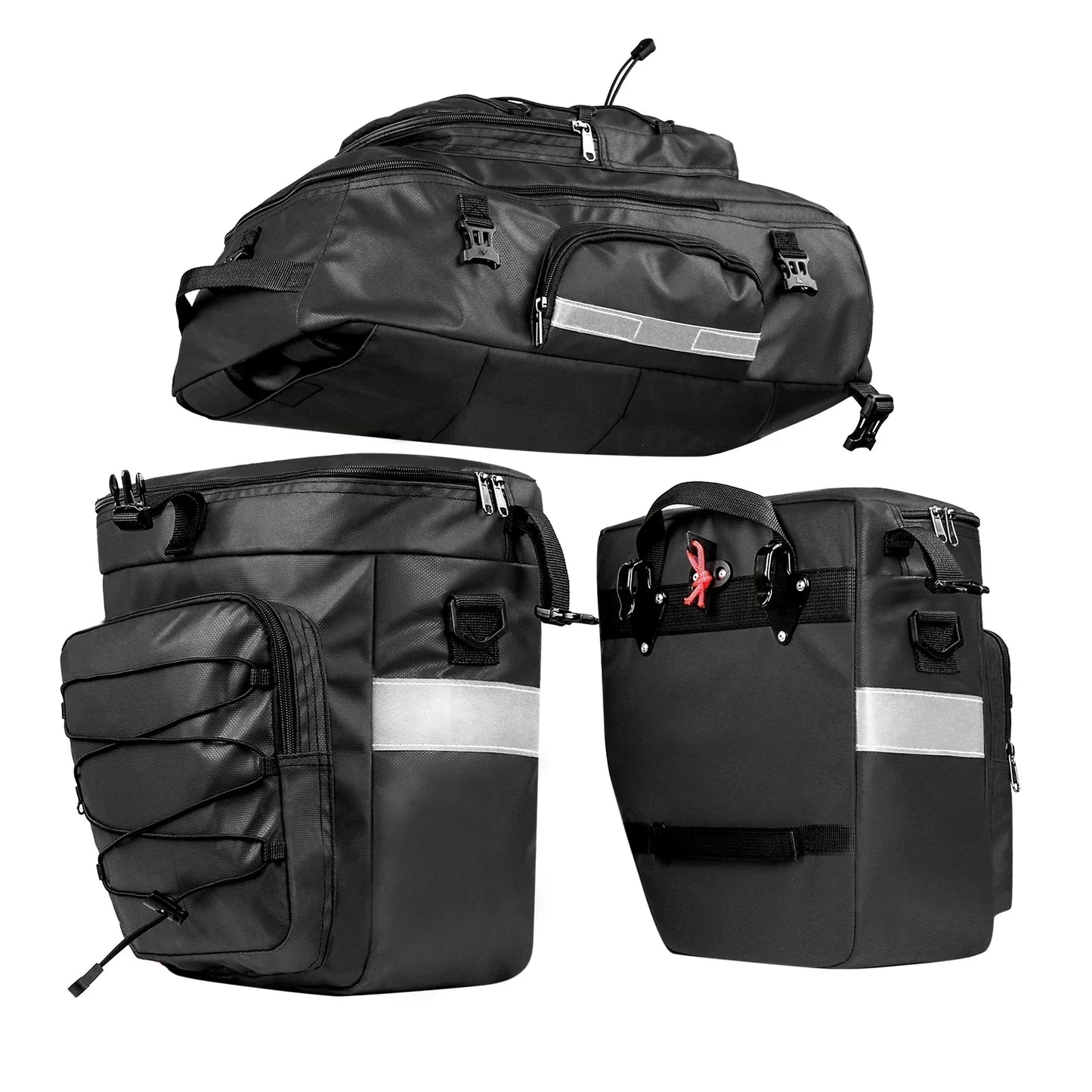 3-in-1 Bike Bag 65L Large Capacity Bicycle Rear Rack Pannier-0