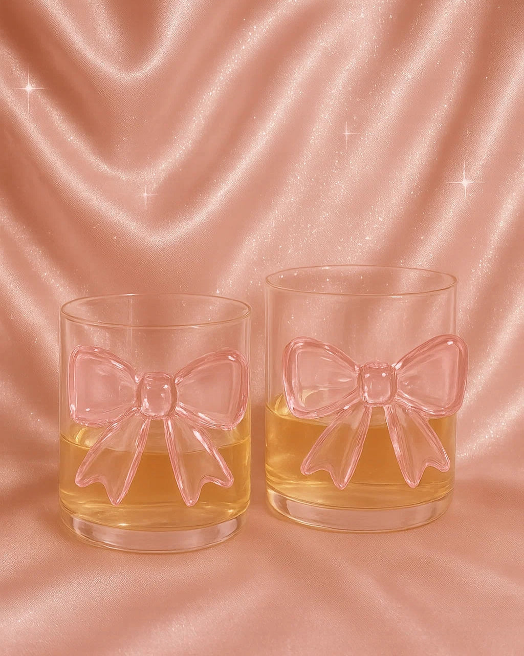 Pink Bow Glassware Set