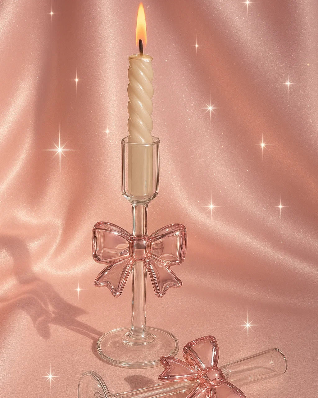 Pink Bow Glassware Set