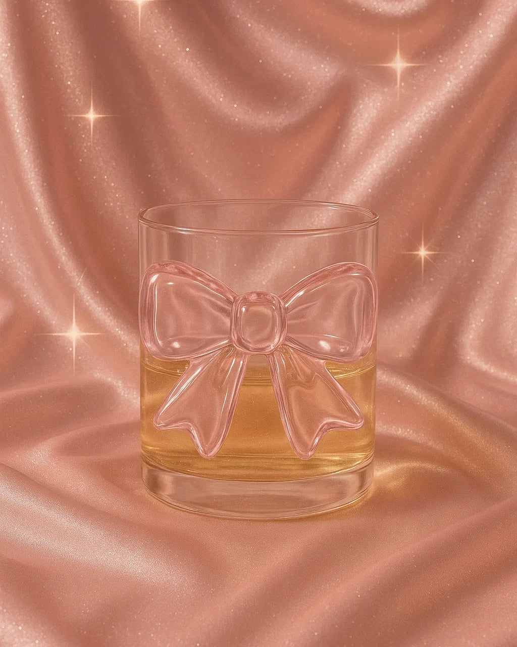 Pink Bow Glassware Set