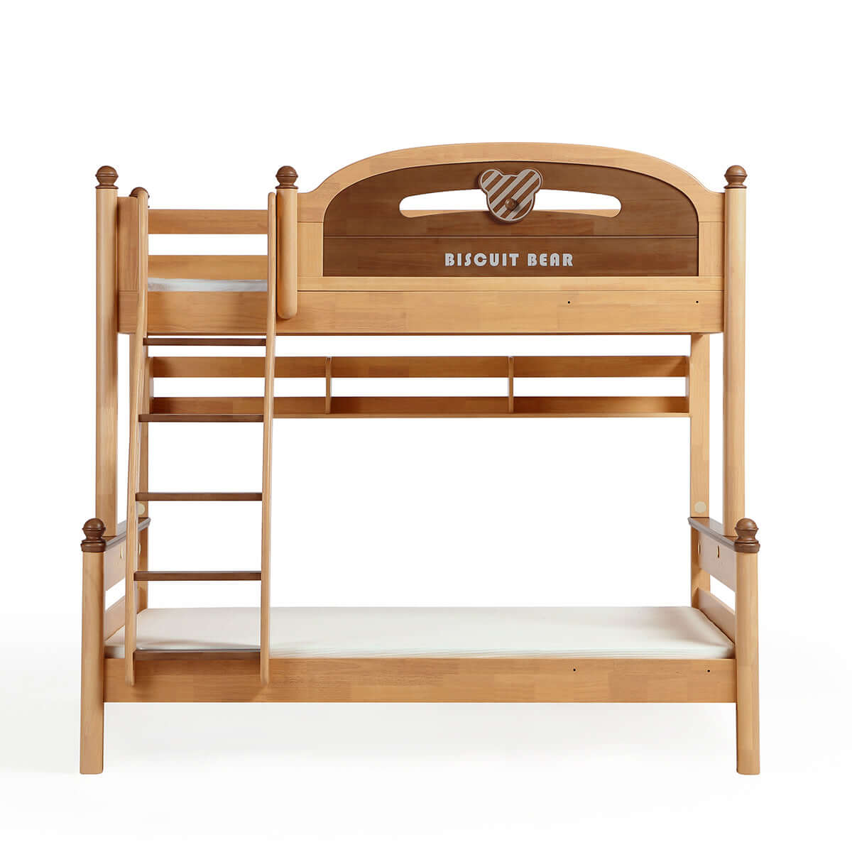 Biscuit Bear Bunk Bed with Foam Mattress for Kids' Safe Sleep and Play-2