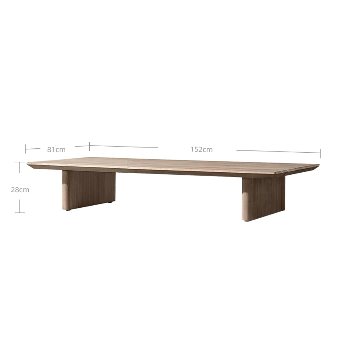 Teak Rectangular Coffee Table with Solid Wood Construction Outdoor Indoor Use-2