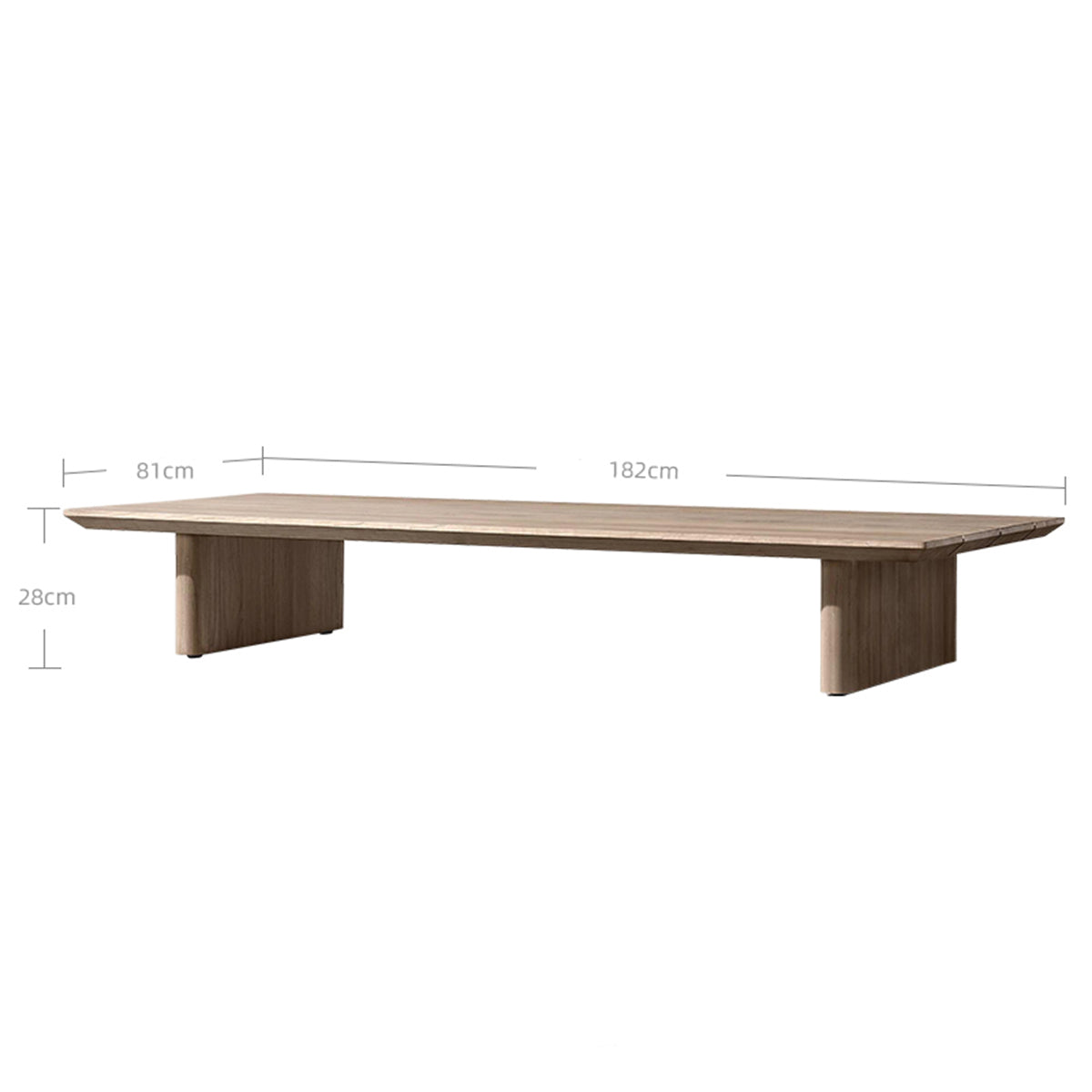 Teak Rectangular Coffee Table with Solid Wood Construction Outdoor Indoor Use-4