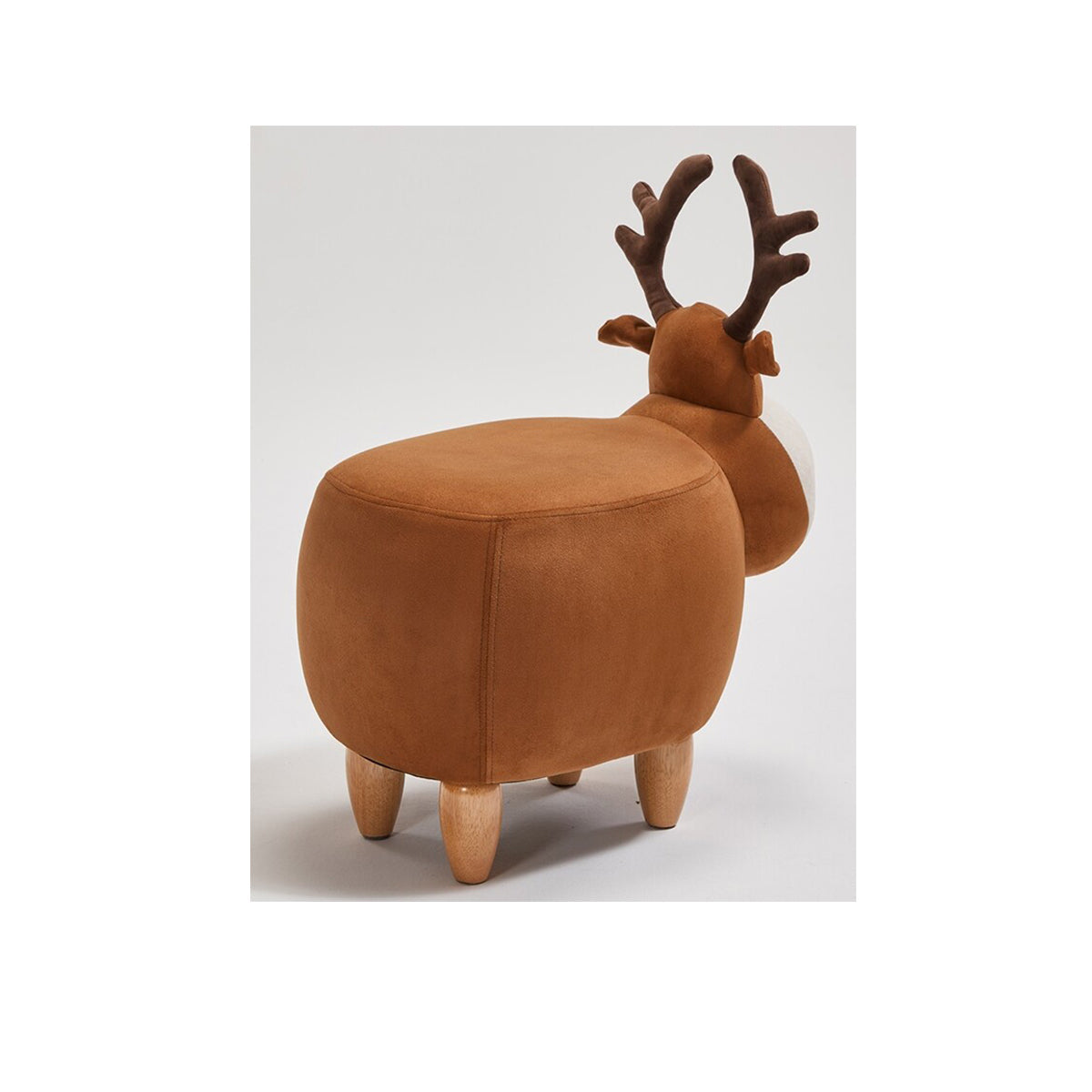 Brown Reindeer Kids Stool Upholstered Chair for Toddler Bedroom Furniture-4