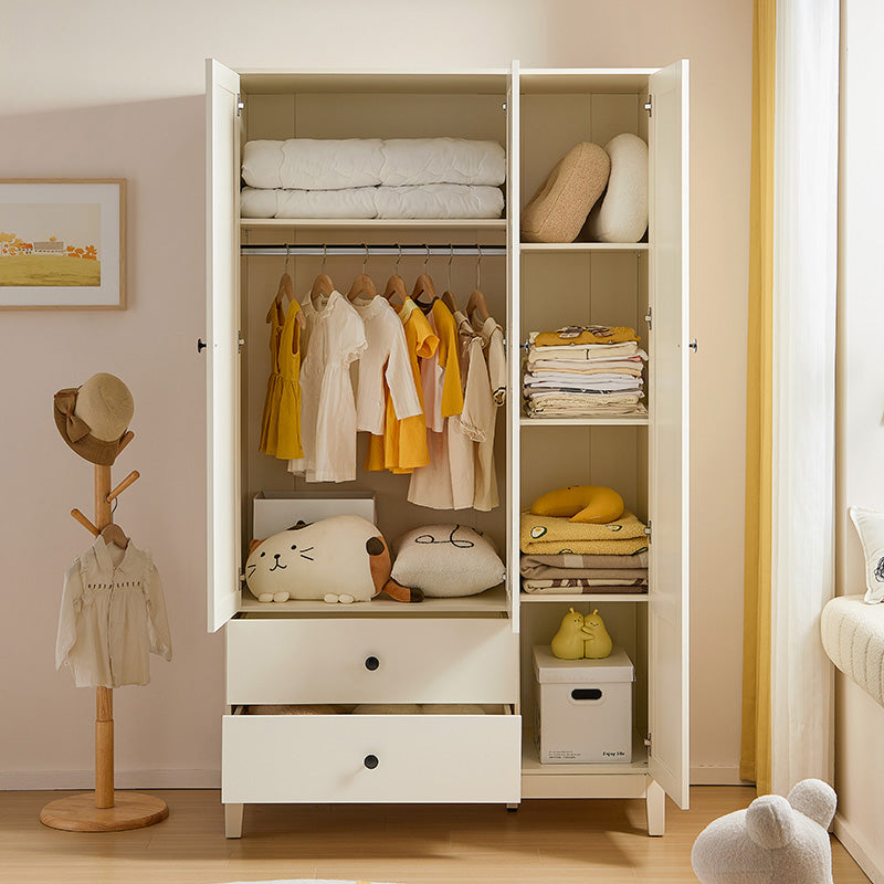 Julies Kids White Wardrobe Storage Cabinet with Multiple Compartments.-3