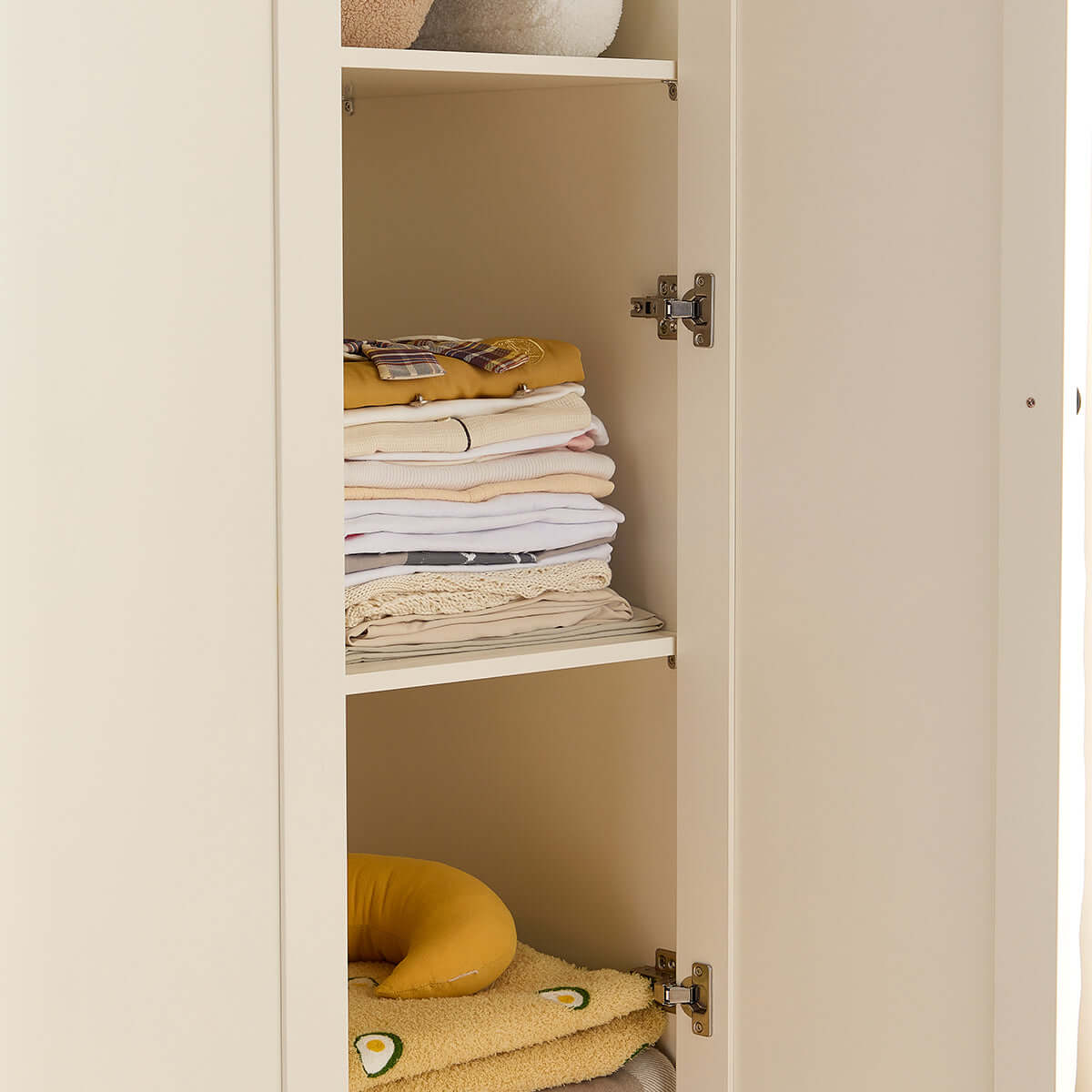 Julies Kids White Wardrobe Storage Cabinet with Multiple Compartments.-4
