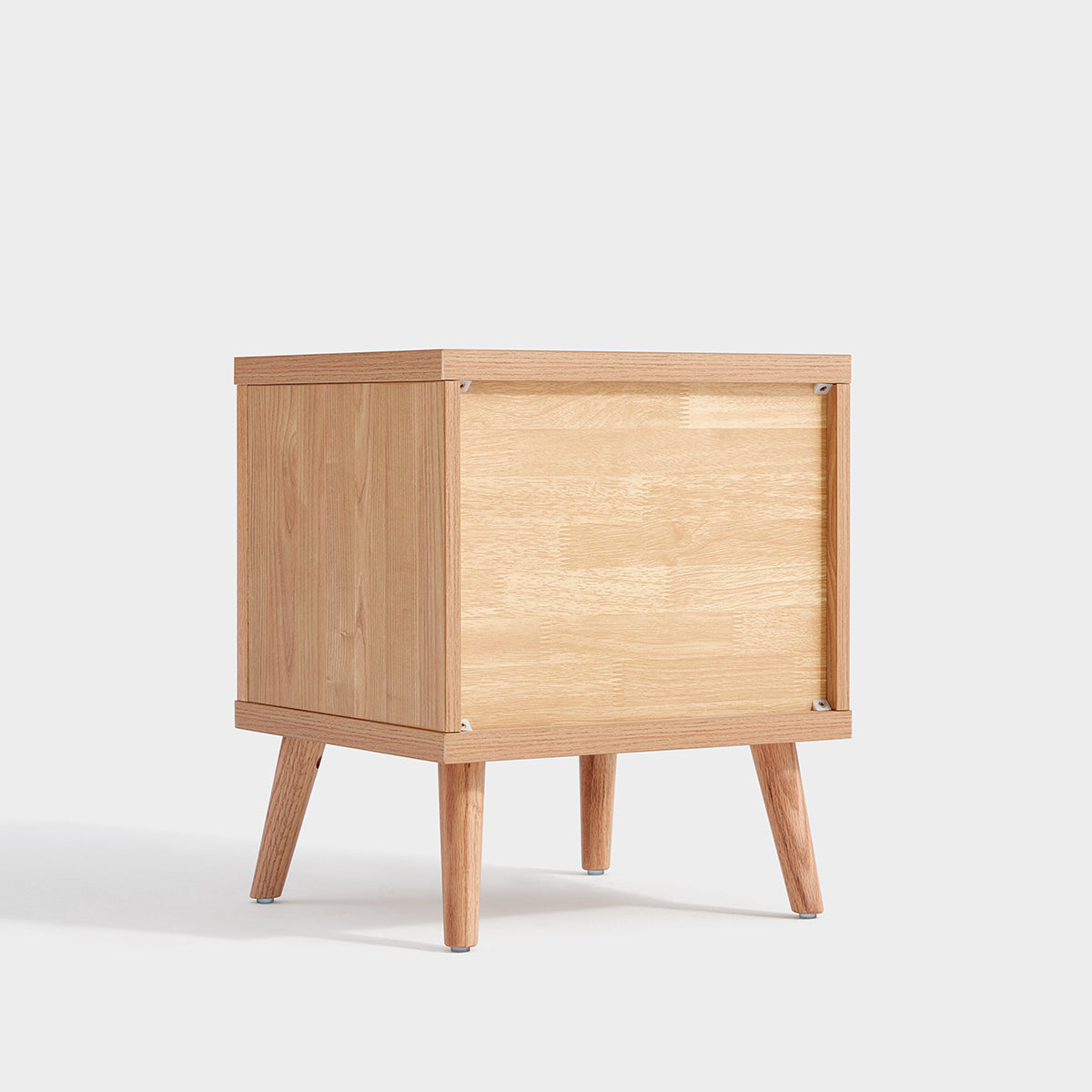 Nordic Storage Bedside Table with Compartments Wood Finish-2