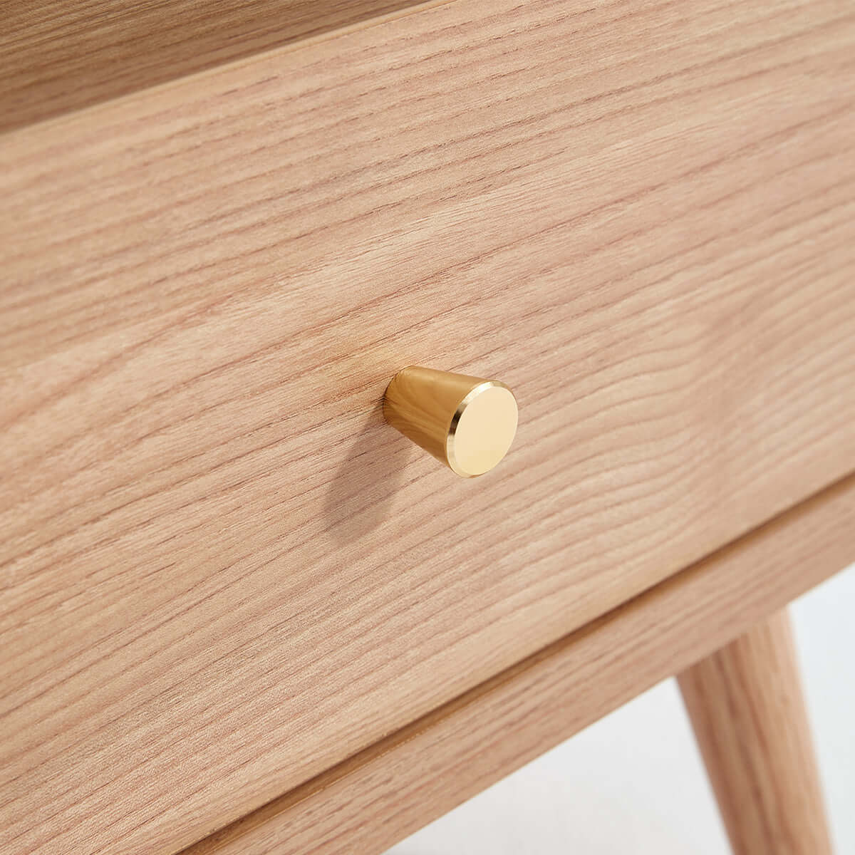 Nordic Storage Bedside Table with Compartments Wood Finish-4
