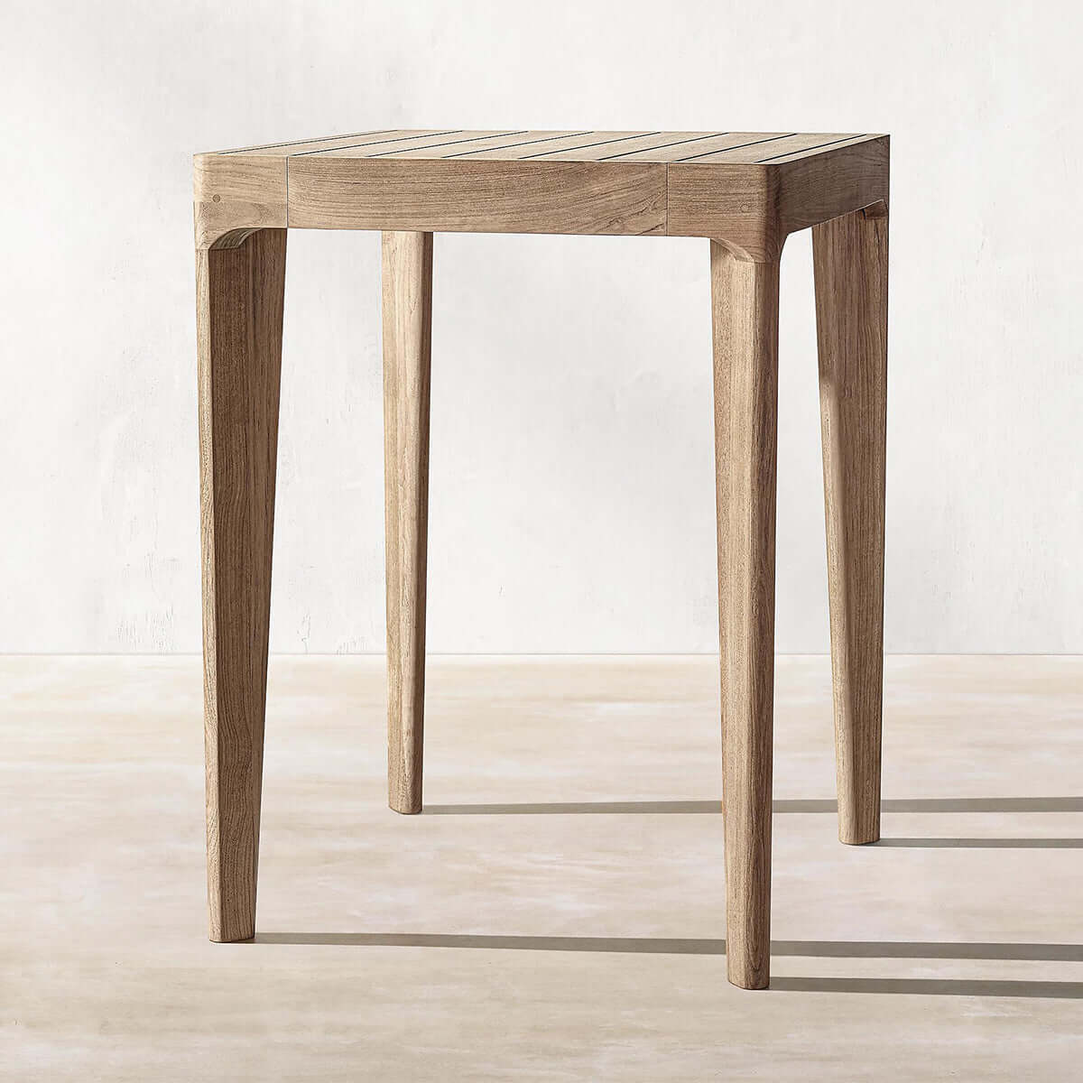 Teak Bar Counter Stool Solid Sustainable Wood Outdoor Furniture-3