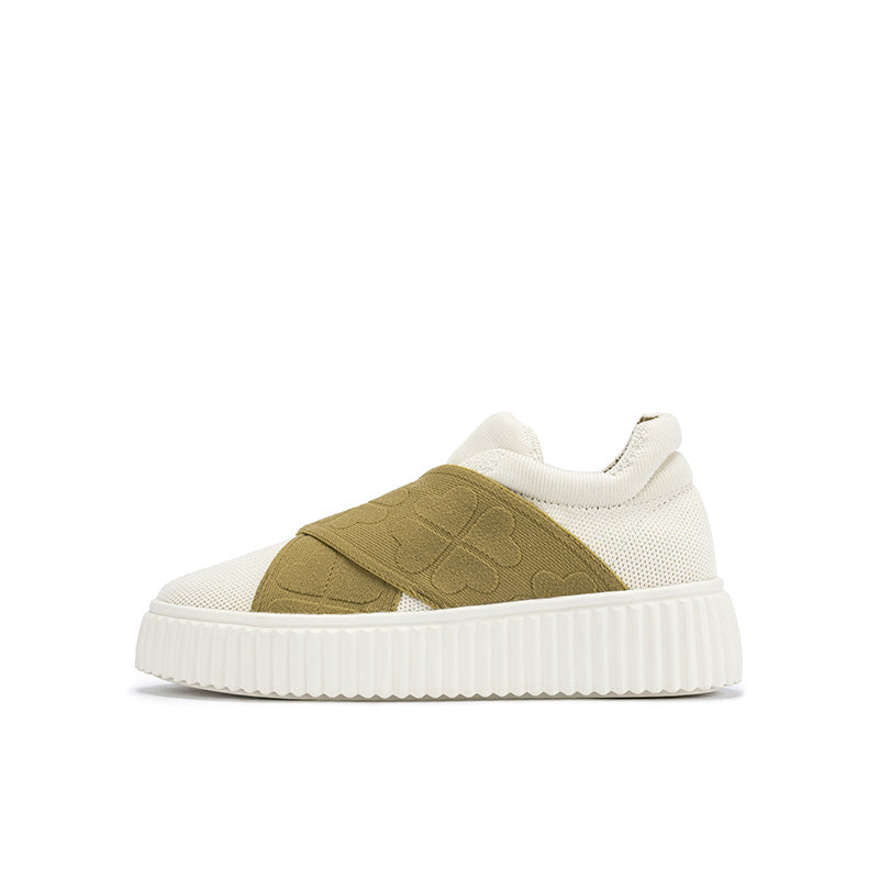 Thick Soled Breathable Casual Sneakers Mens And Womens Slip On-0