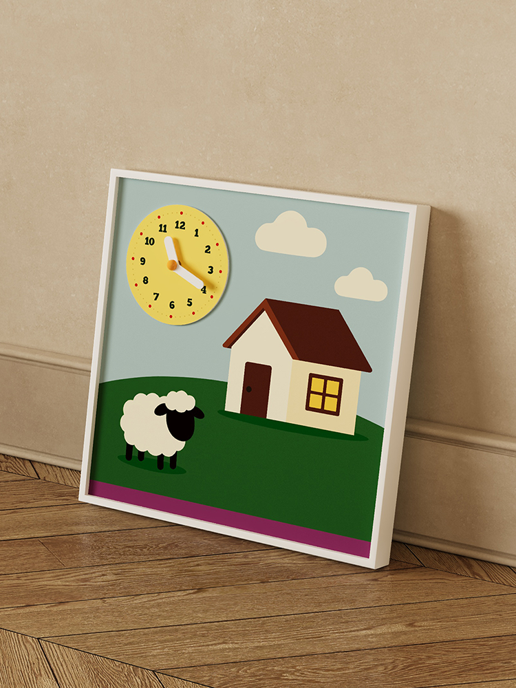 Sheep & House Decorative Clock