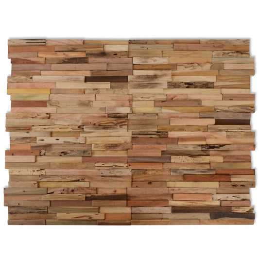 vidaXL Wall Cladding Panels Wall Covering Panels Wood Planks Recycled Teak-0