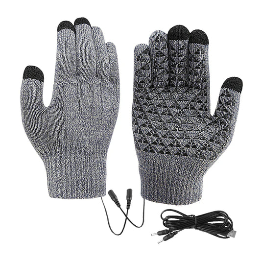 USB Heated Touchscreen Winter Cycling Gloves-0