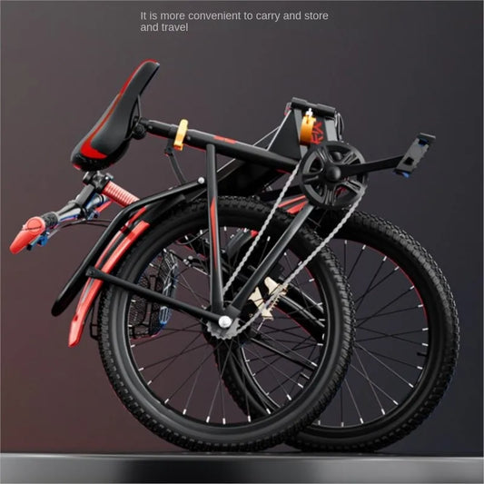 Teens' Aluminum Folding Bike with Variable Speed-1