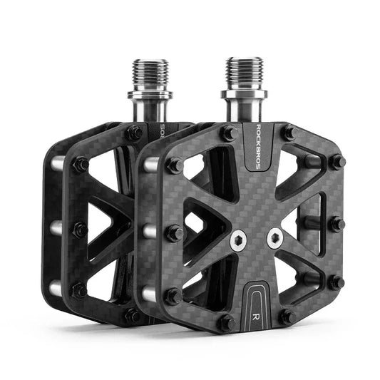 Ultra-Light T700 Carbon Fiber Bicycle Pedals 3-Bearing Black-0