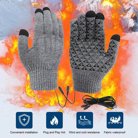 USB Heated Touchscreen Winter Cycling Gloves-1