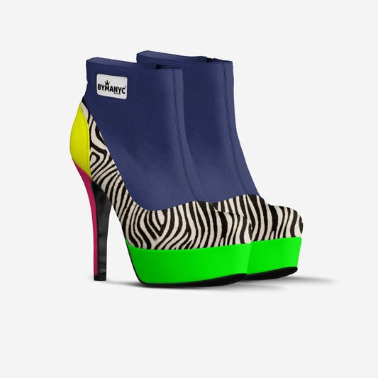 Vegan Platform Ankle Boots BYMANYC ® New York Bold Black-1