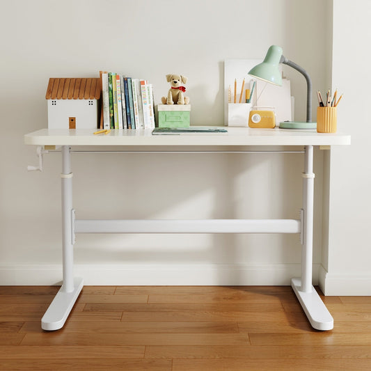 Adjustable Height Study Desk for Kids White 3-18 Years Old-0