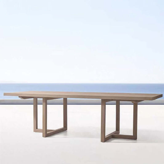 Teak Aviara Long Table Wood Outdoor Furniture Connection Piece.-1