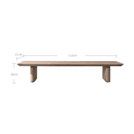 Teak Rectangular Coffee Table with Solid Wood Construction Outdoor Indoor Use-1