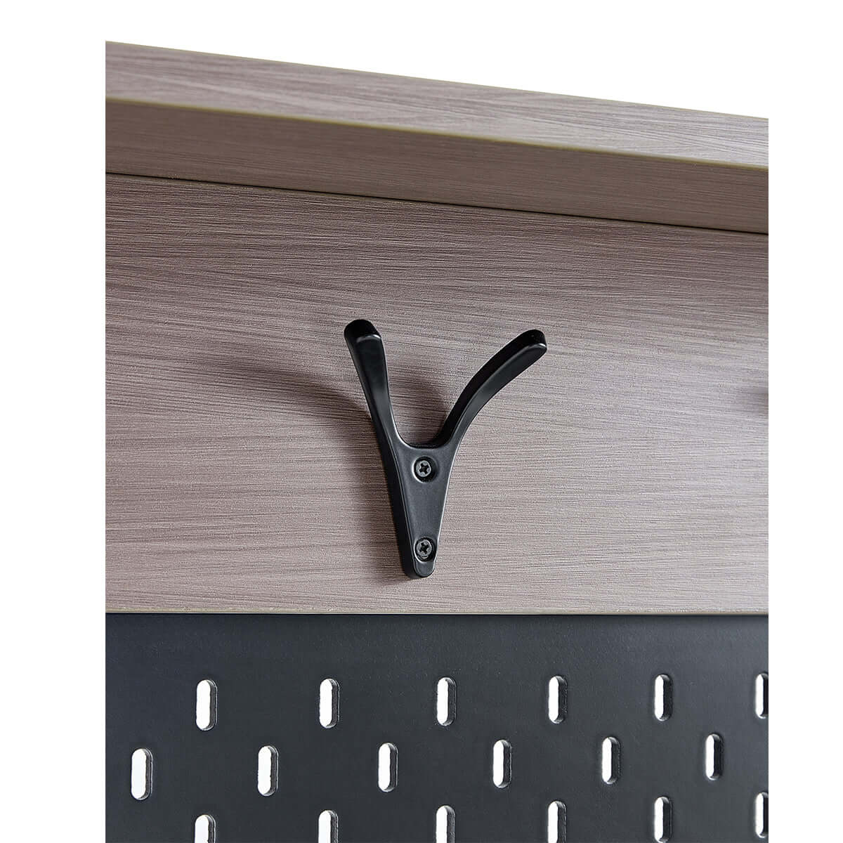 Taupe Cappuccino Coat Rack Cabinet with Storage-4