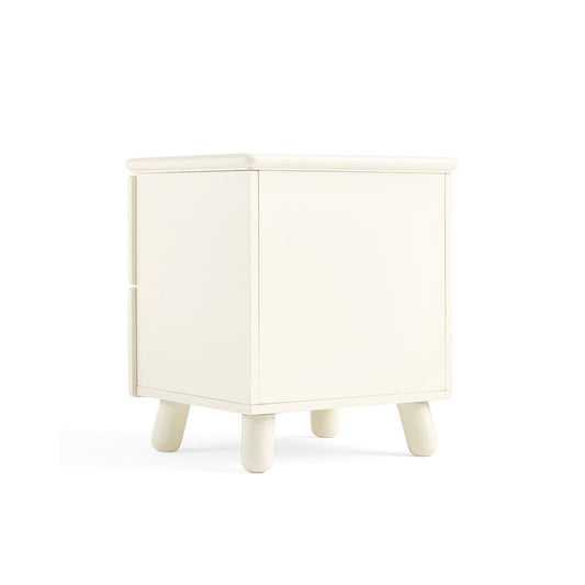 Creamy White Bedside Kids Cabinet-1