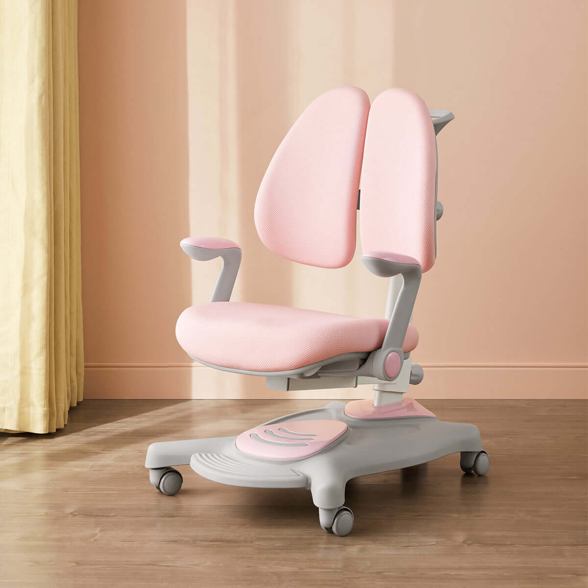 Ergonomic Chair Double Back Support for Kids Adjustable Armrests Safety Features-5