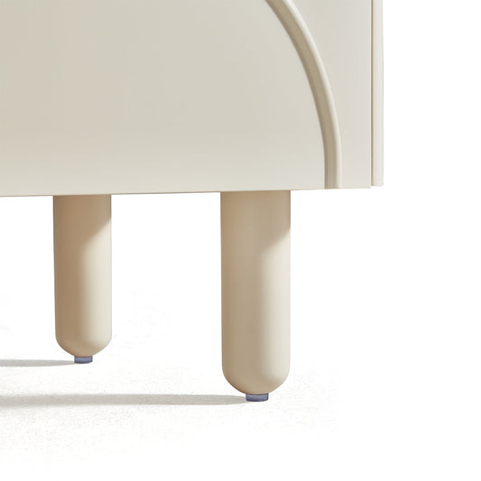 Solid Wood Light Storage Bedside Table with Drawer-1