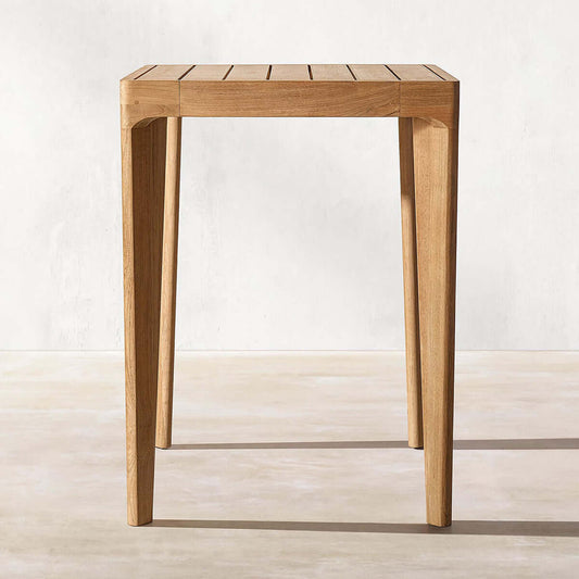 Teak Bar Counter Stool Solid Sustainable Wood Outdoor Furniture-0