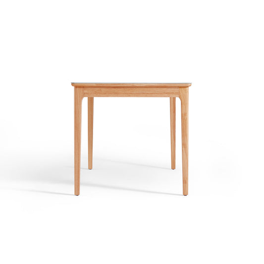 Solid Wood Slate Dining Table Heat Resistant Scratches Waterproof-1