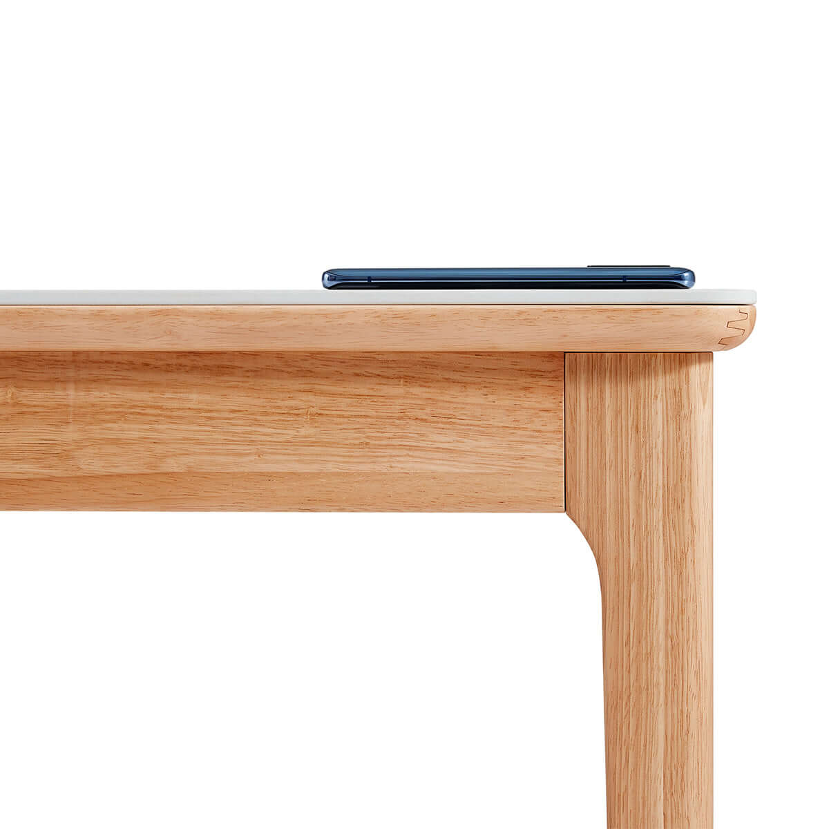 Solid Wood Slate Dining Table Heat Resistant Scratches Waterproof-3