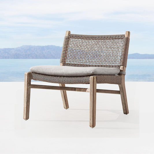Teak Lounge Chair - Solid Wood & Quick Dry Cushions-0