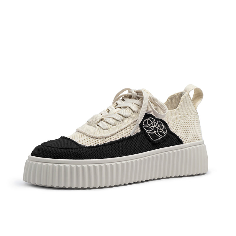 Versatile Round Toe Thick Soled Casual Sneakers Men Sneaker Shoes-1