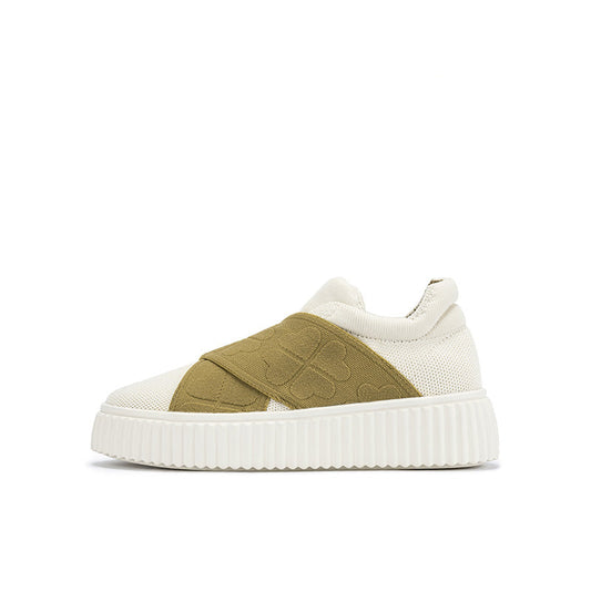 Thick Soled Breathable Casual Sneakers Mens And Womens Slip On-0