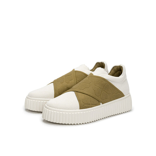 Thick Soled Breathable Casual Sneakers Mens And Womens Slip On-1